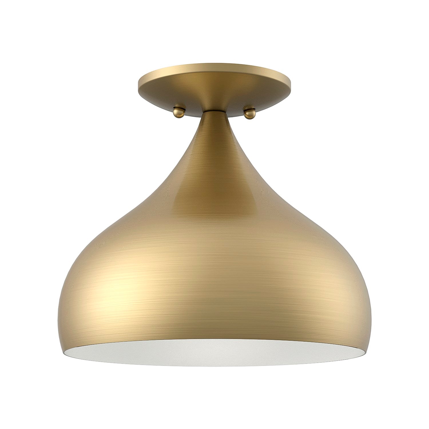 1 Light Antique Brass Semi-Flush Mount by Livex Lighting
