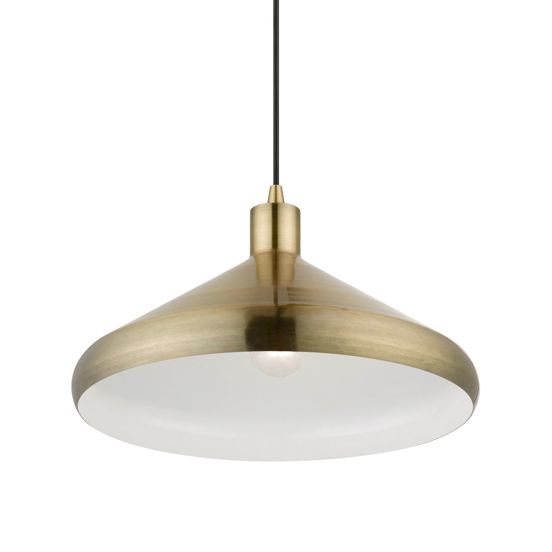 1 Light Antique Brass Pendant