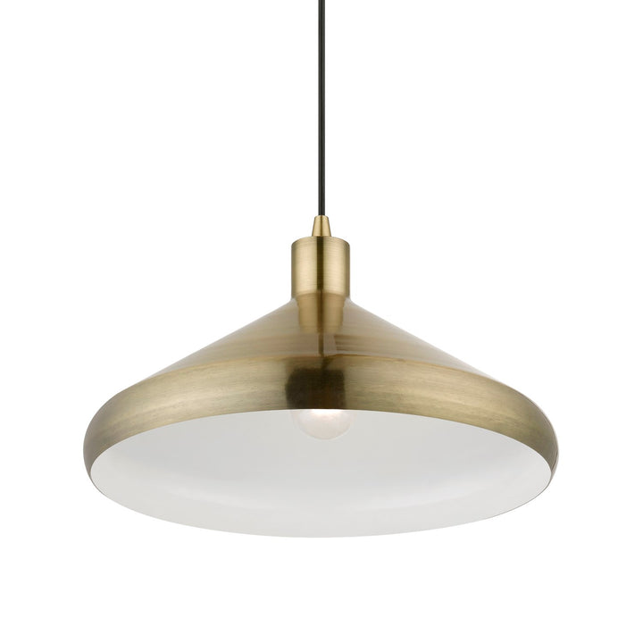 1 Light Antique Brass Pendant