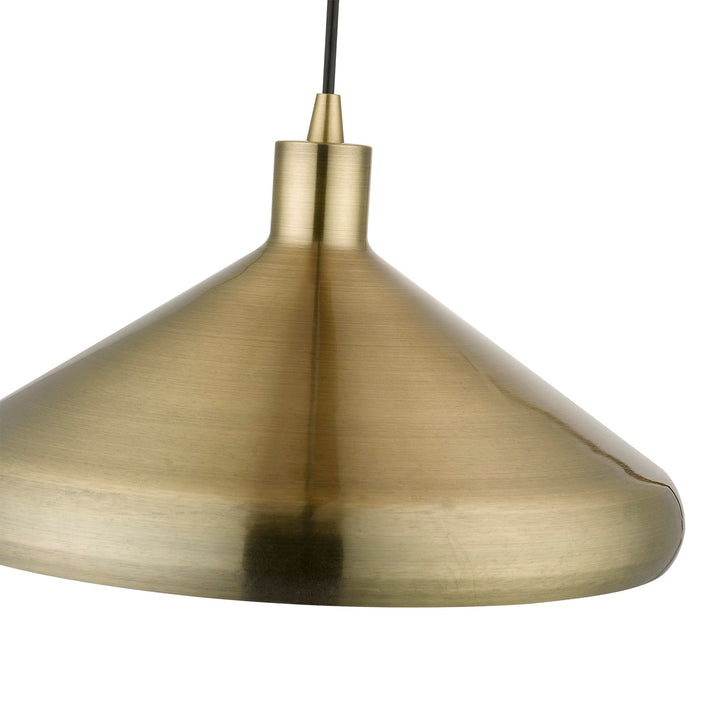 1 Light Antique Brass Pendant