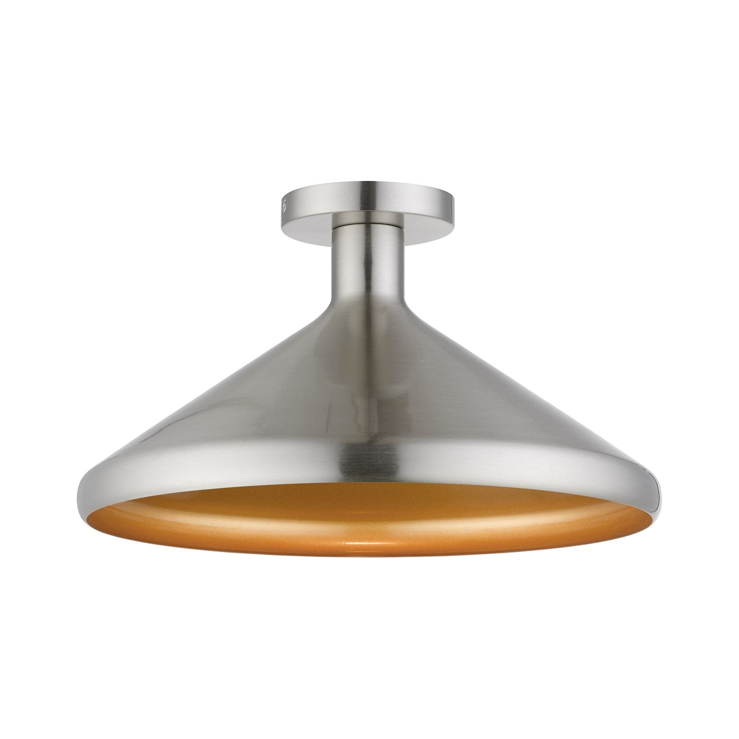 1 Light Brushed Nickel Semi-Flush Mount by Livex Lighting