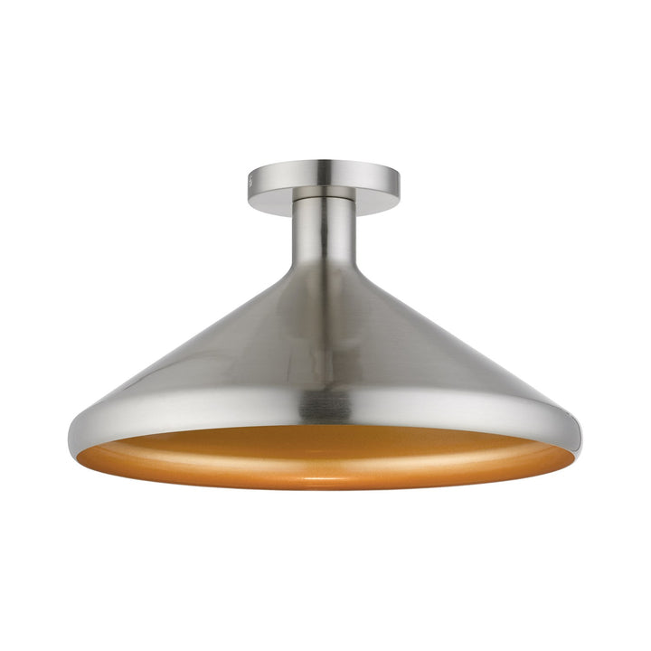 1 Light Brushed Nickel Semi-Flush Mount by Livex Lighting