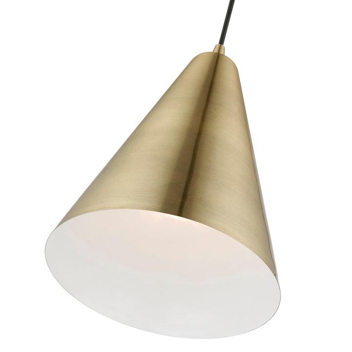 1 Light Antique Brass Pendant