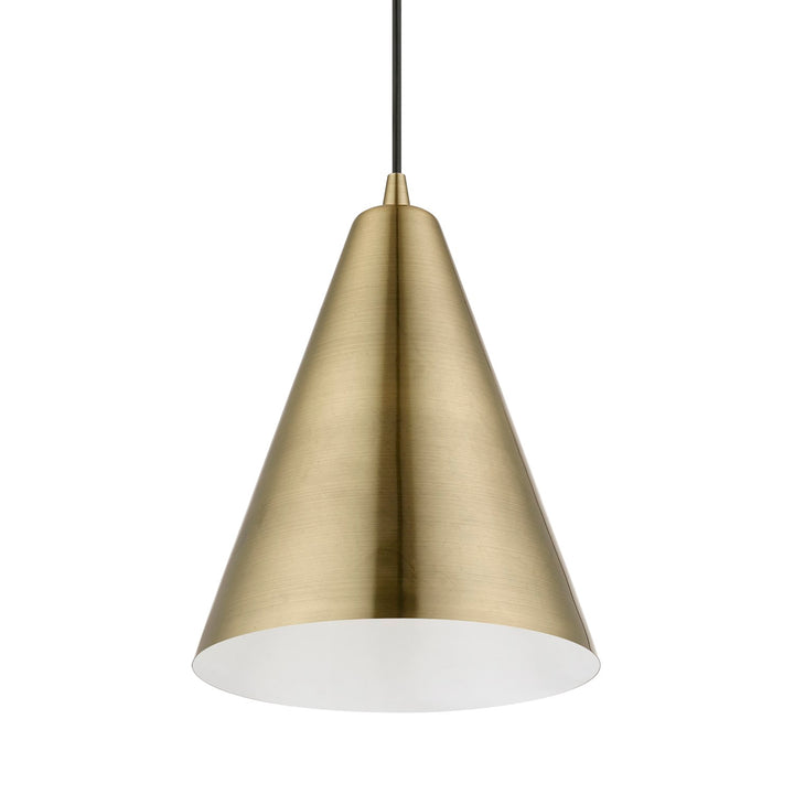 1 Light Antique Brass Pendant