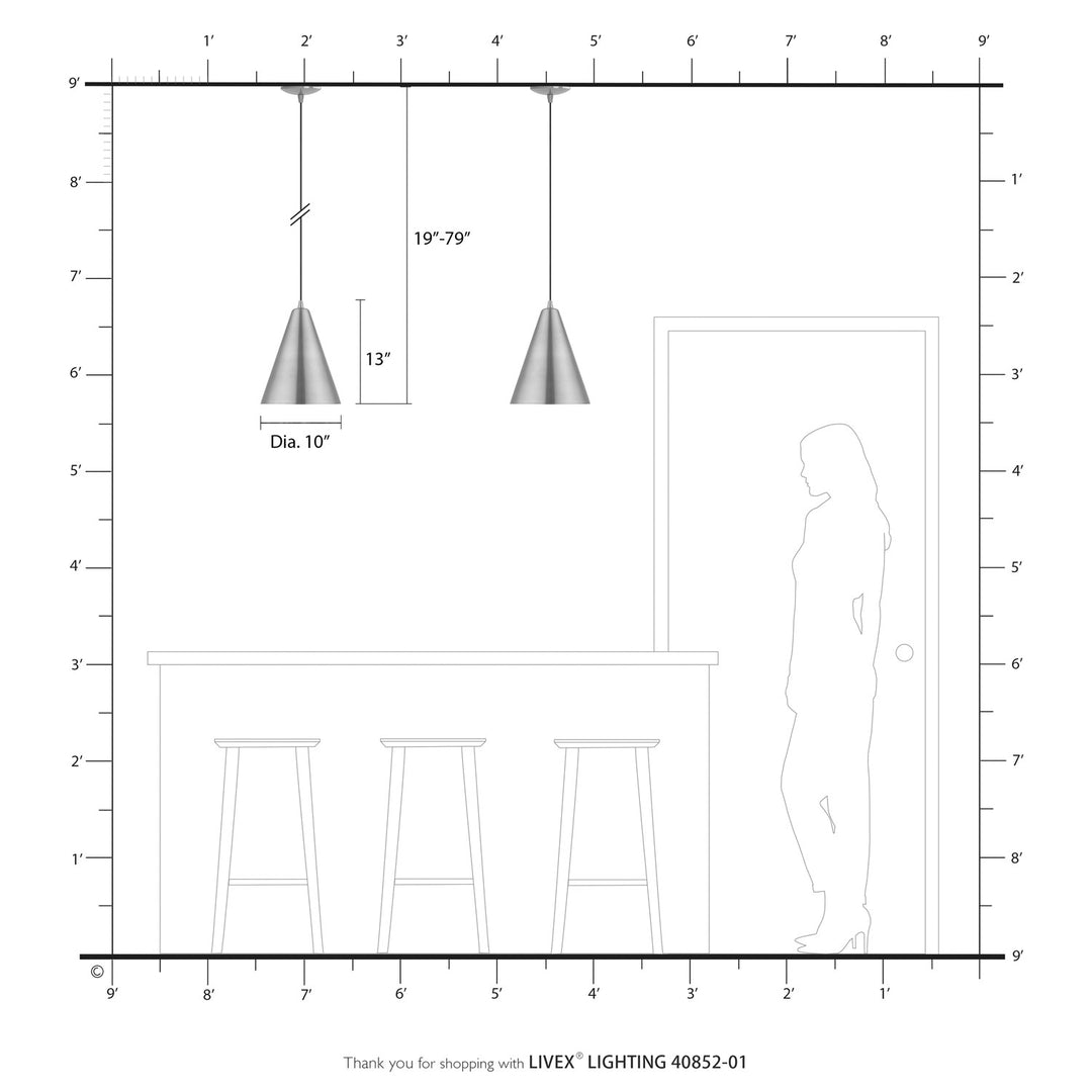 1 Light Antique Brass Pendant
