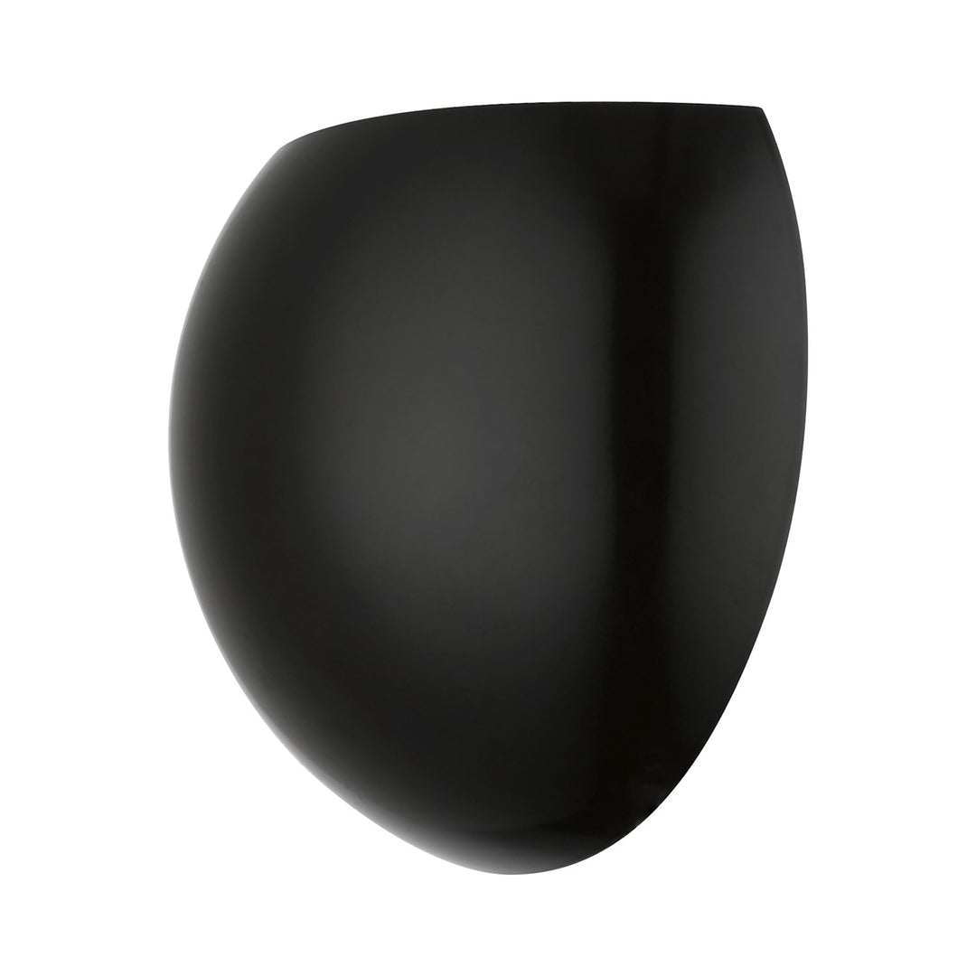 1 Light Shiny Black Wall Sconce