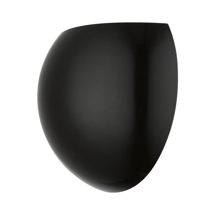 1 Light Shiny Black Wall Sconce
