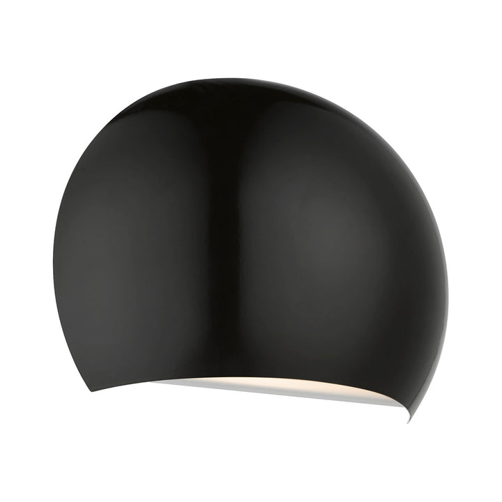 1 Light Shiny Black Wall Sconce