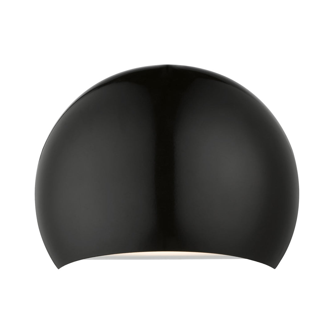 1 Light Shiny Black Wall Sconce