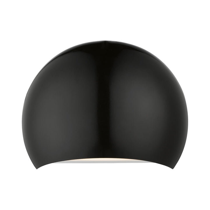 1 Light Shiny Black Wall Sconce