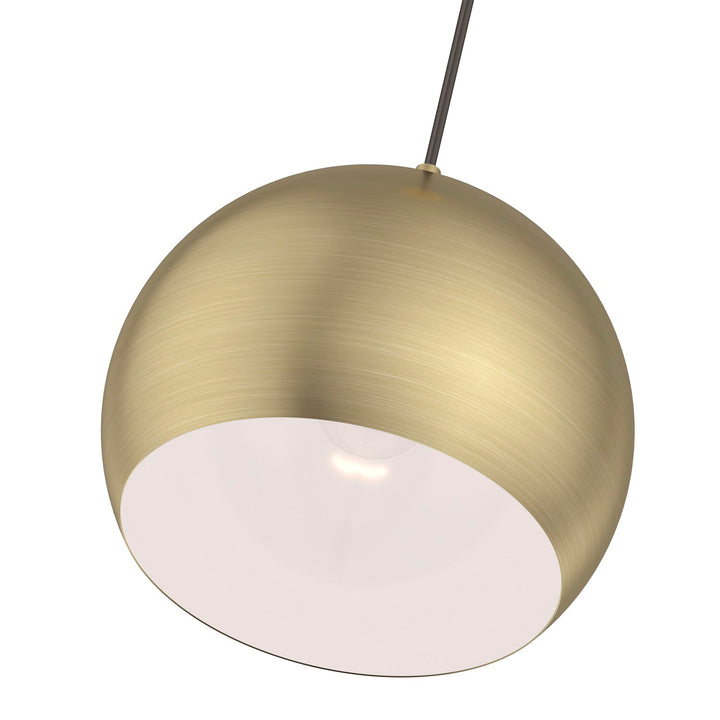 1 Light Antique Brass Pendant