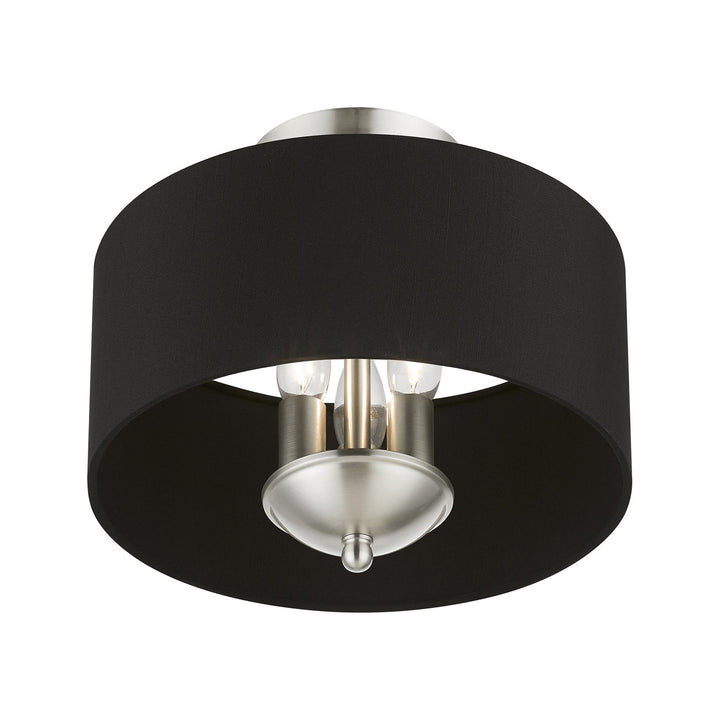 3 Light Brushed Nickel Semi-Flush Mount