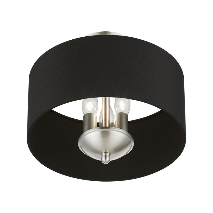 3 Light Brushed Nickel Semi-Flush Mount