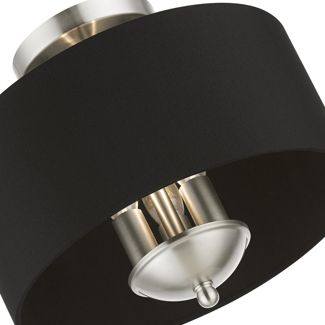 3 Light Brushed Nickel Semi-Flush Mount