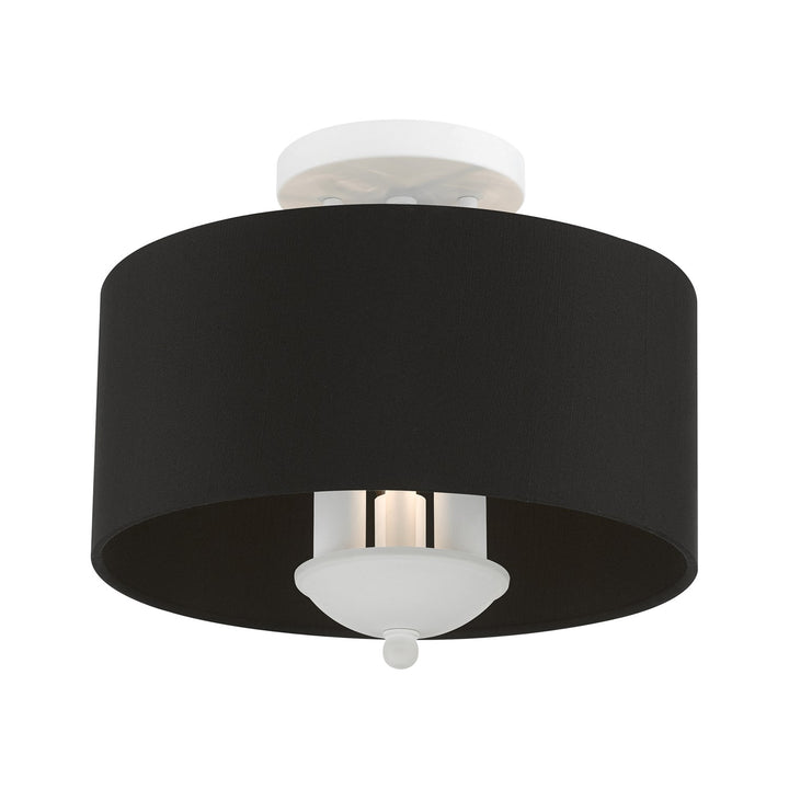 3 Light White Semi-Flush Mount