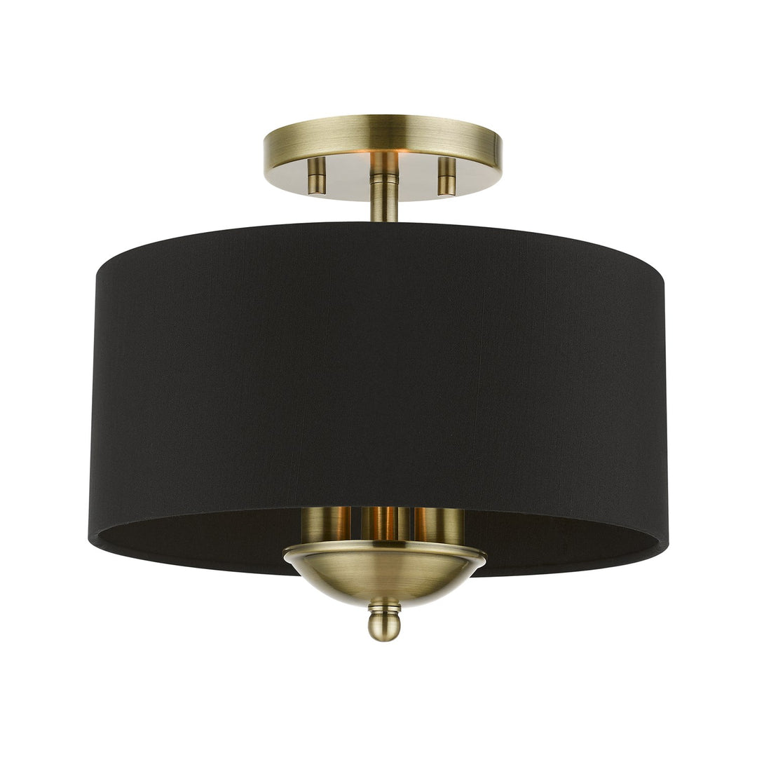 3 Light Antique Brass Semi-Flush Mount by Livex Lighting