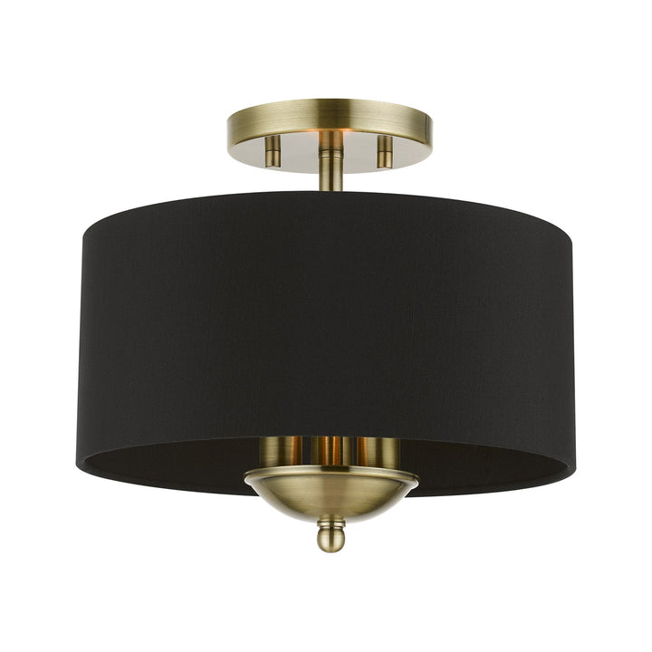 3 Light Antique Brass Semi-Flush Mount by Livex Lighting