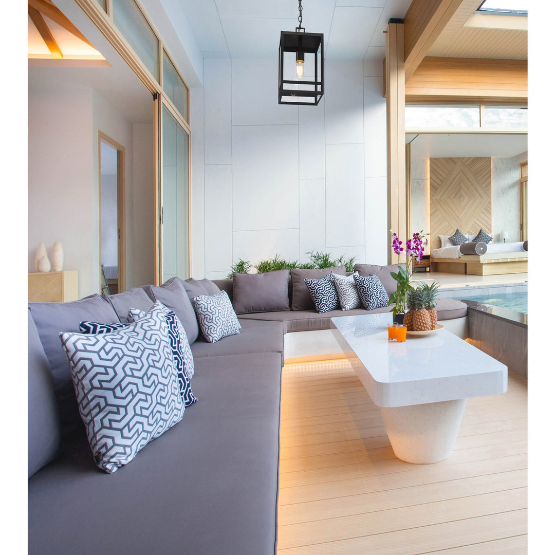1 Light Outdoor Chain Mount Ceiling Fixture
