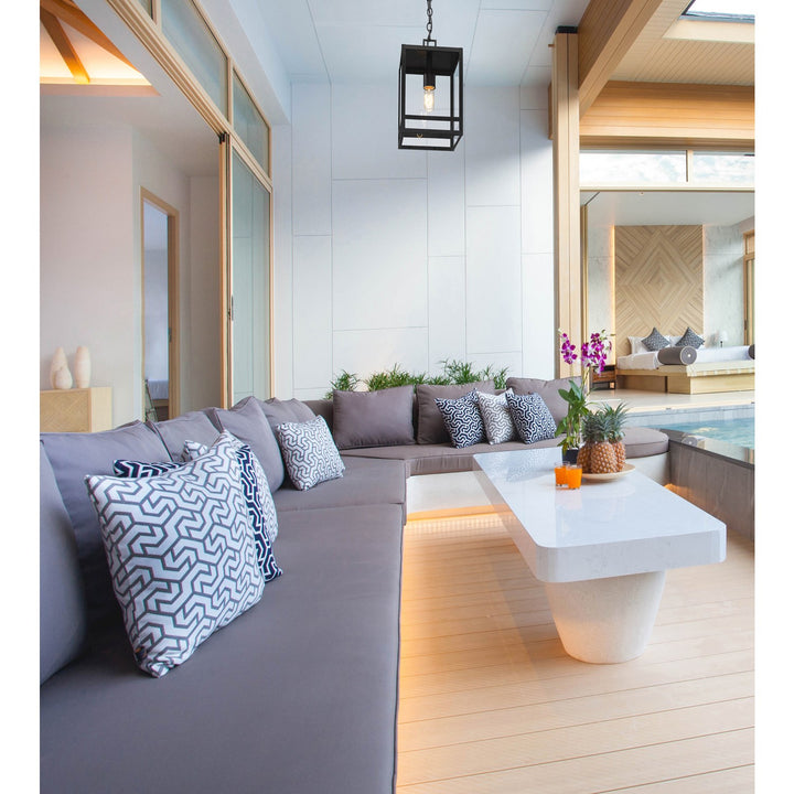 1 Light Outdoor Chain Mount Ceiling Fixture