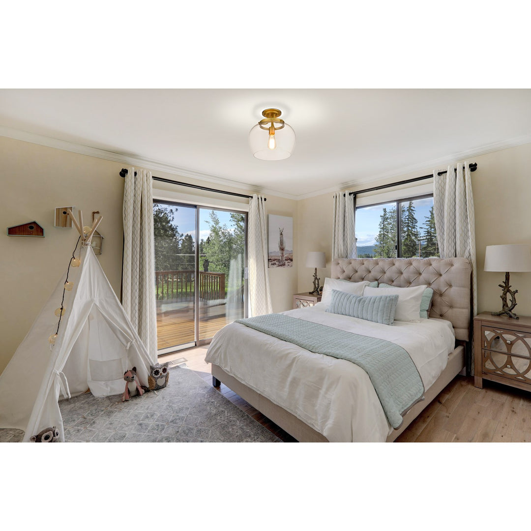 1 Light Semi Flush Mount