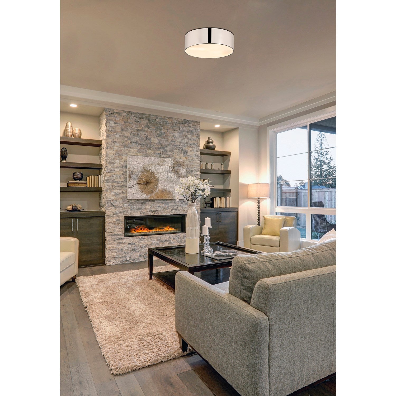 3 Light Flush Mount