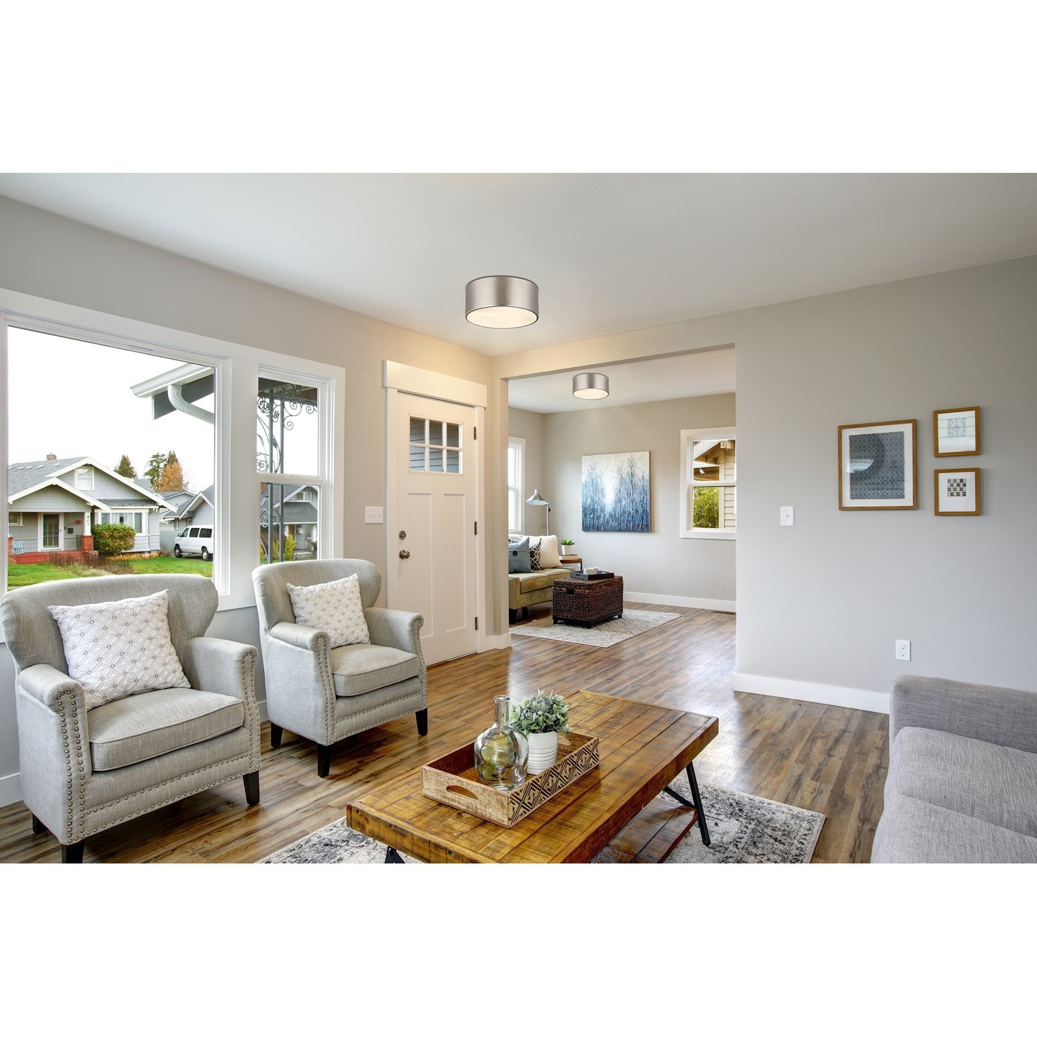 2 Light Flush Mount