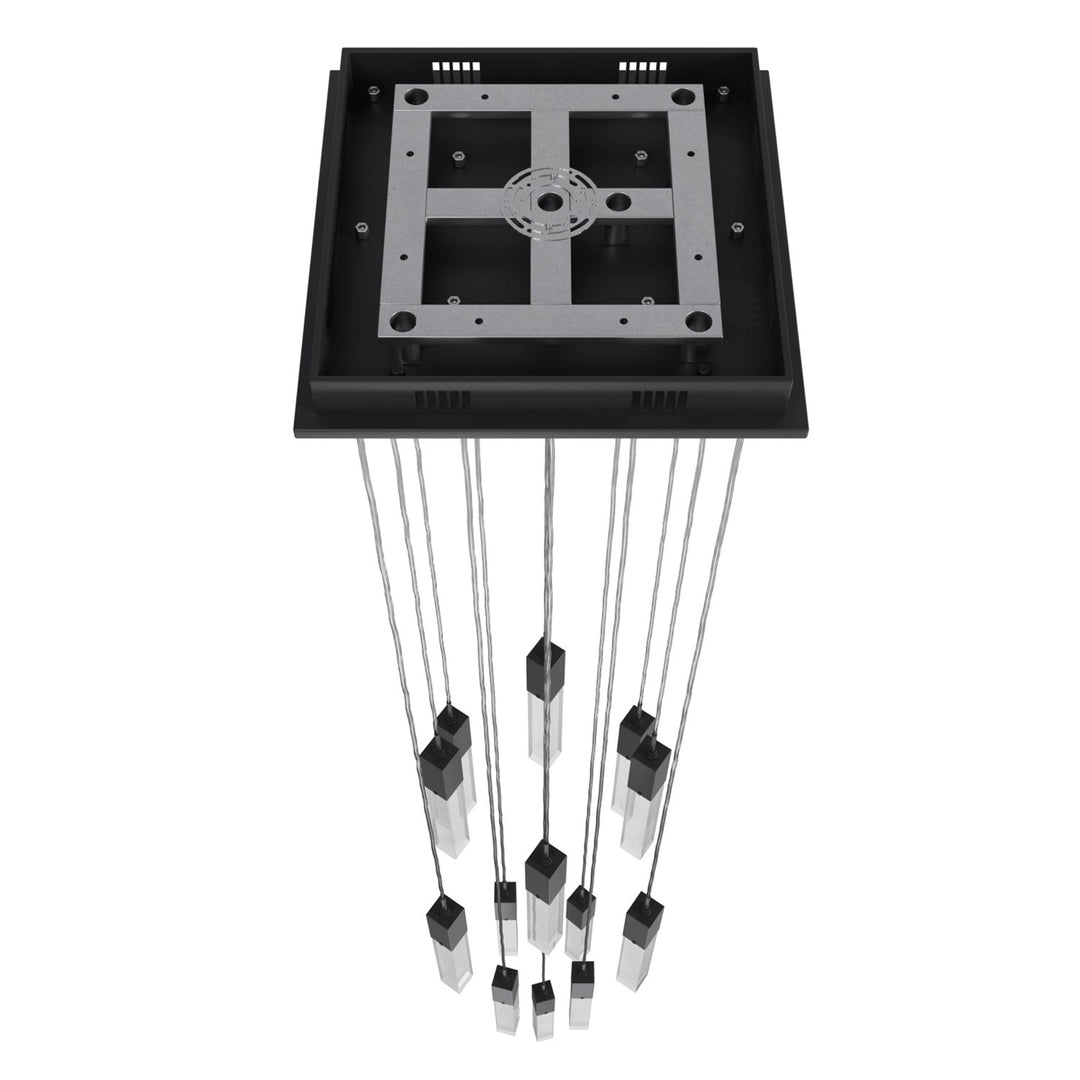Black 13 Light Pendant Fixture