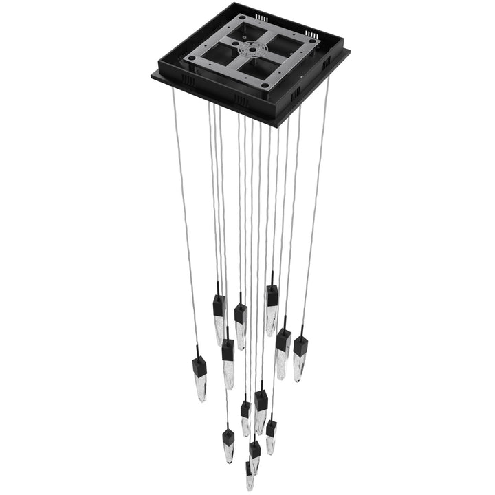 Black 13 Light Pendant Fixture