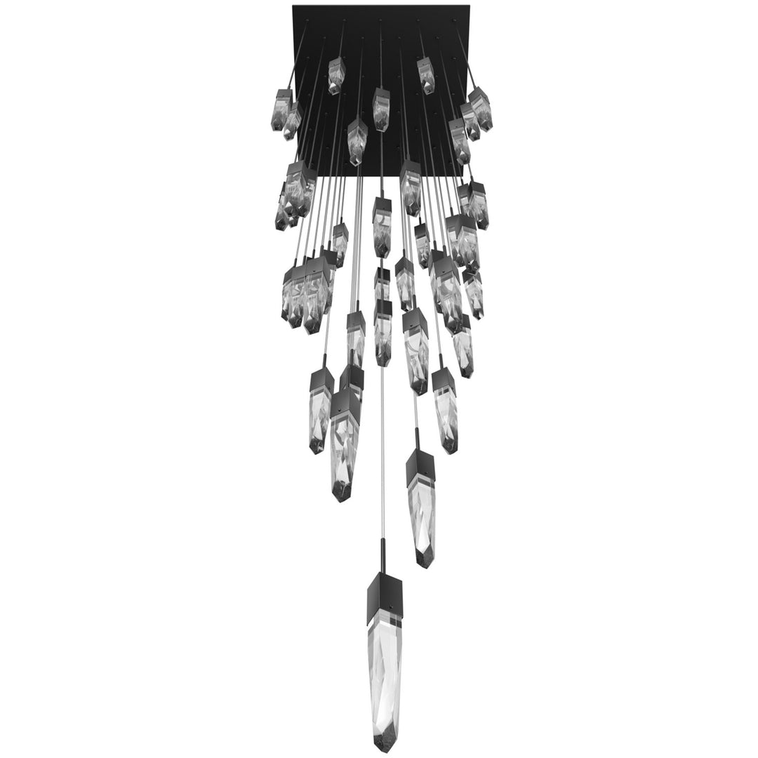 Dark Bronze 41 Light Pendant Fixture With Clear Crystal