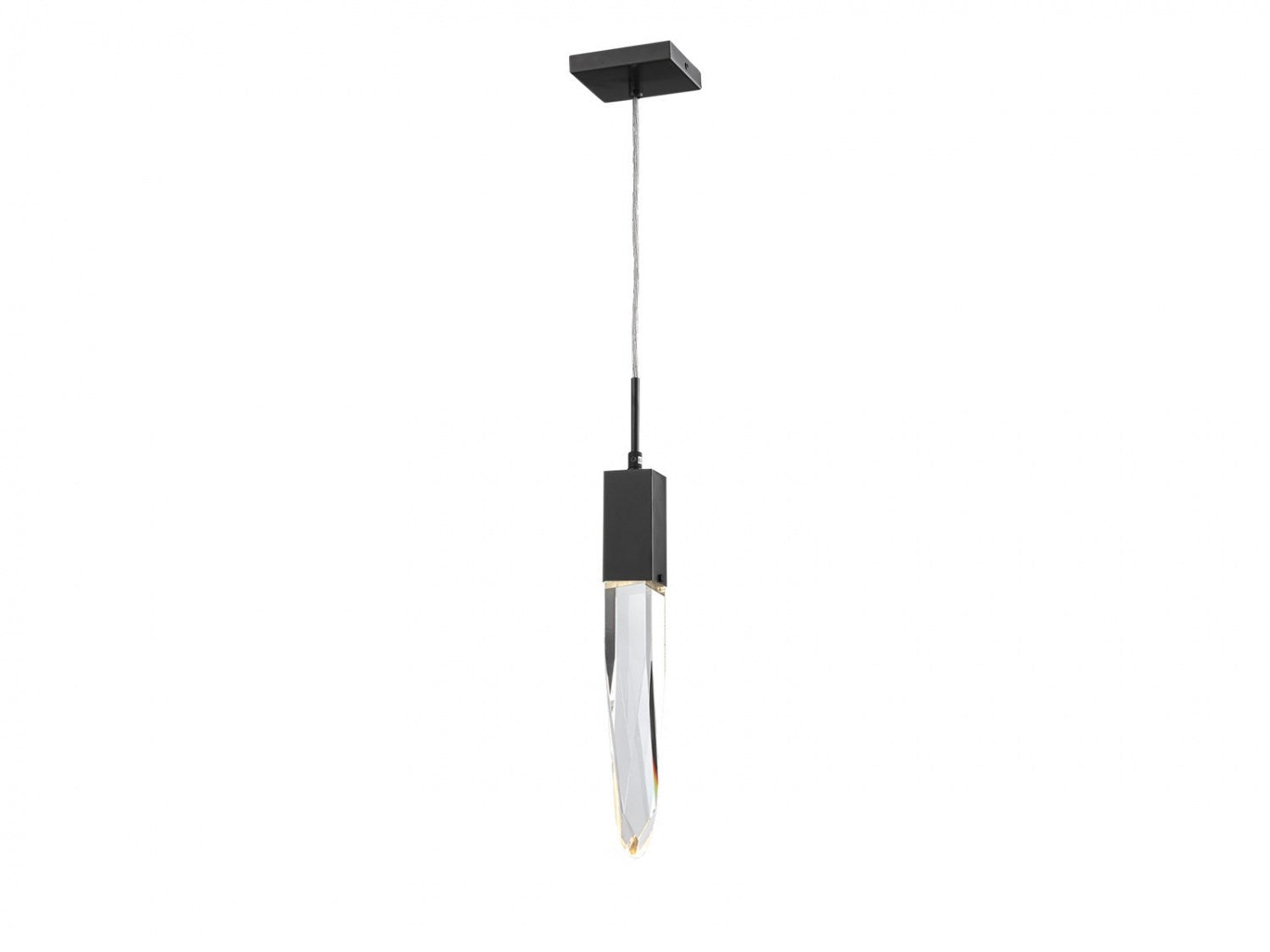 Dark Bronze Single Pendant With Clear Crystal by Avenue Lighting