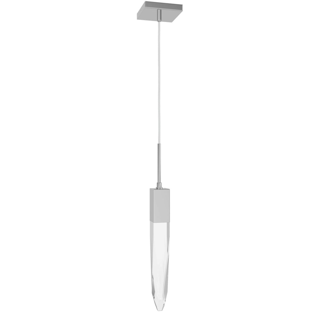 Chrome Single Pendant With Clear Crystal by Avenue Lighting