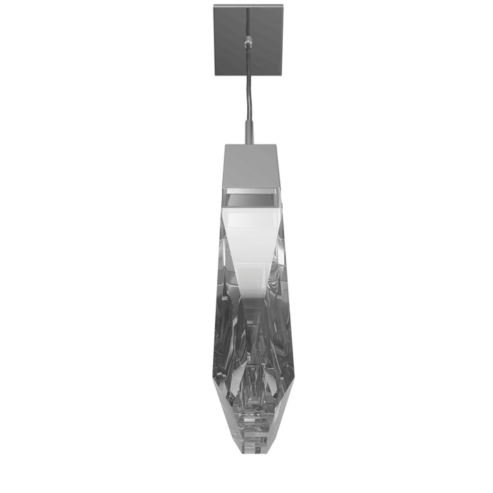 Chrome Single Pendant With Clear Crystal