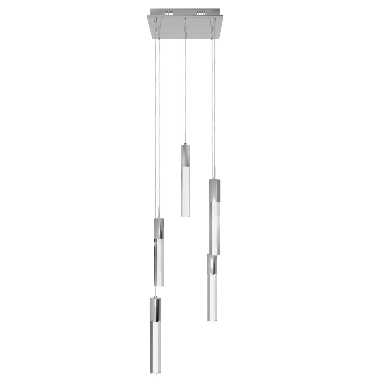 Chrome 5 Light Penant Fixture With Clear Crystal by Avenue Lighting