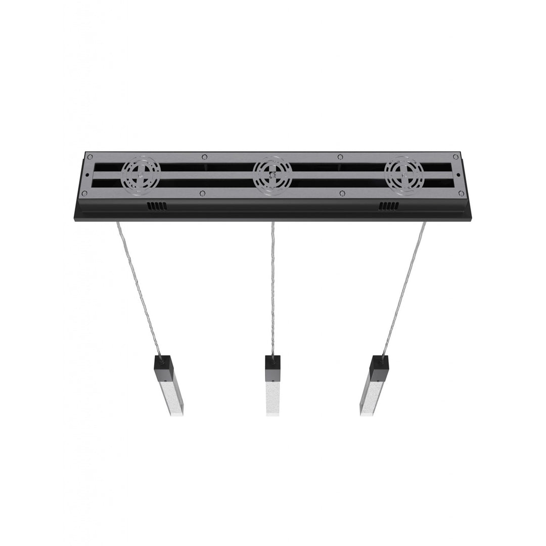 Black 3 Light Pendant Fixture
