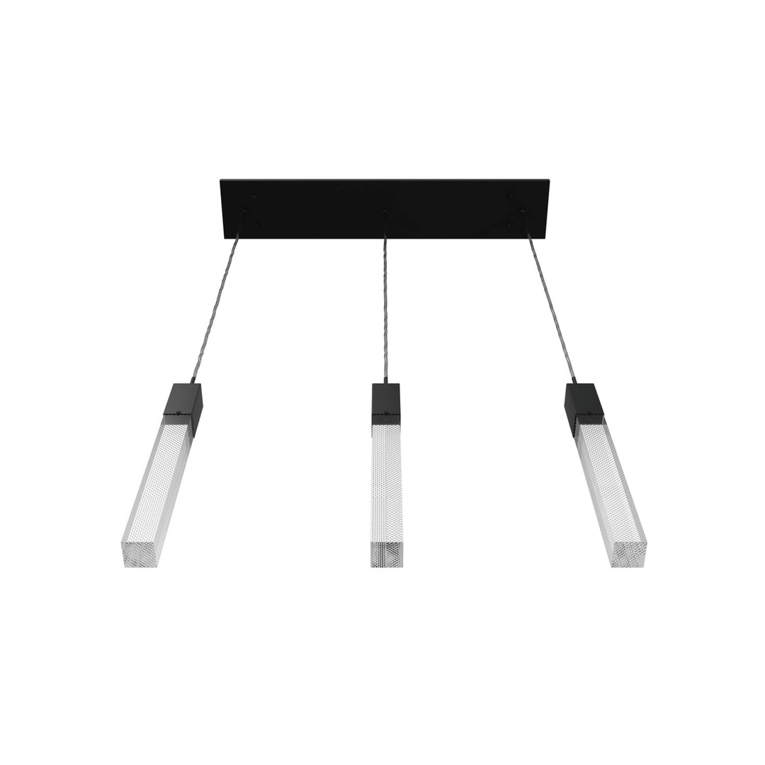 Black 3 Light Pendant Fixture
