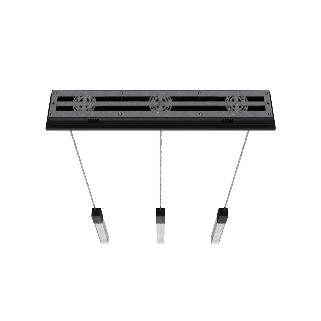 Black 3 Light Pendant Fixture