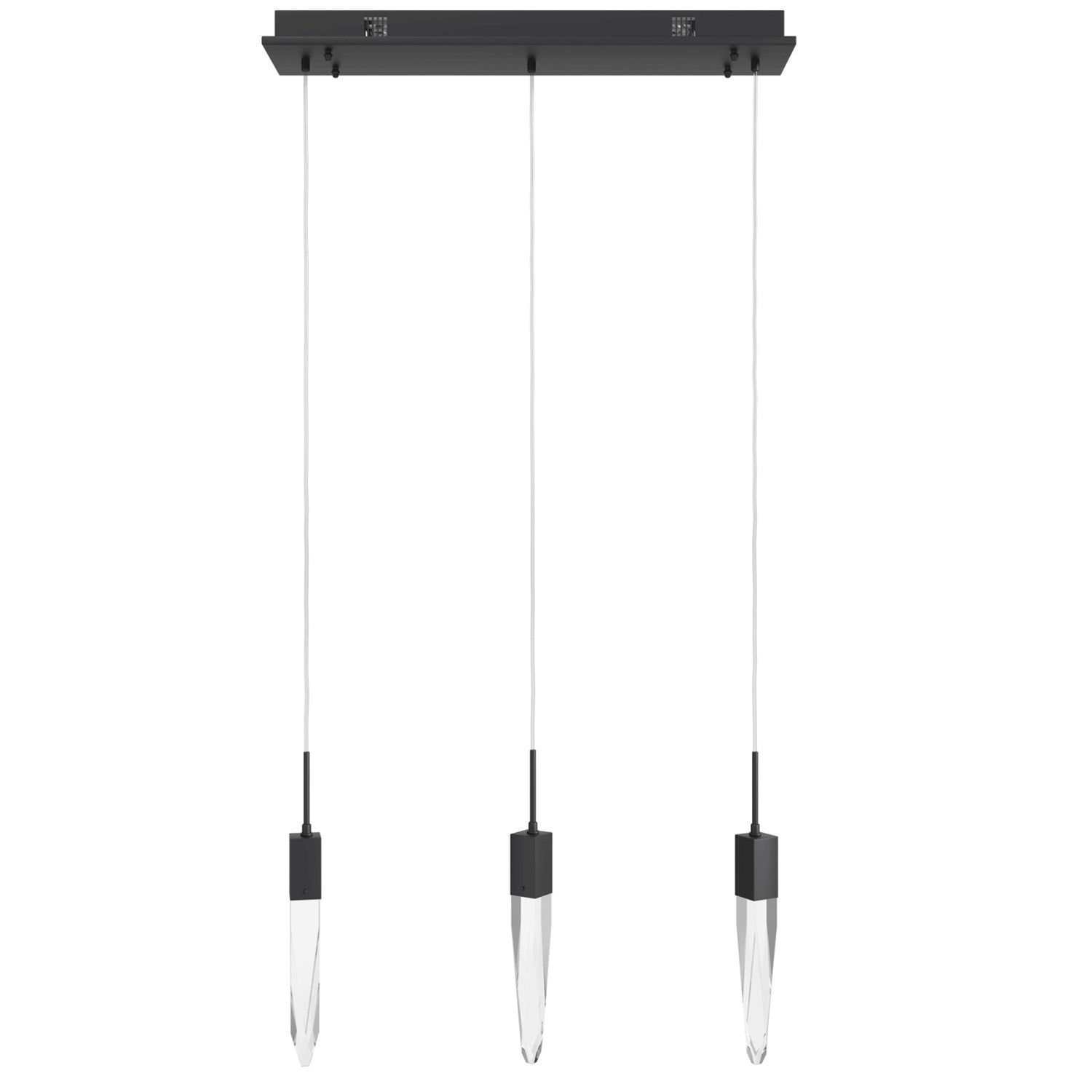 Chrome 3 Light Penant Fixture With Clear Crystal by Avenue Lighting