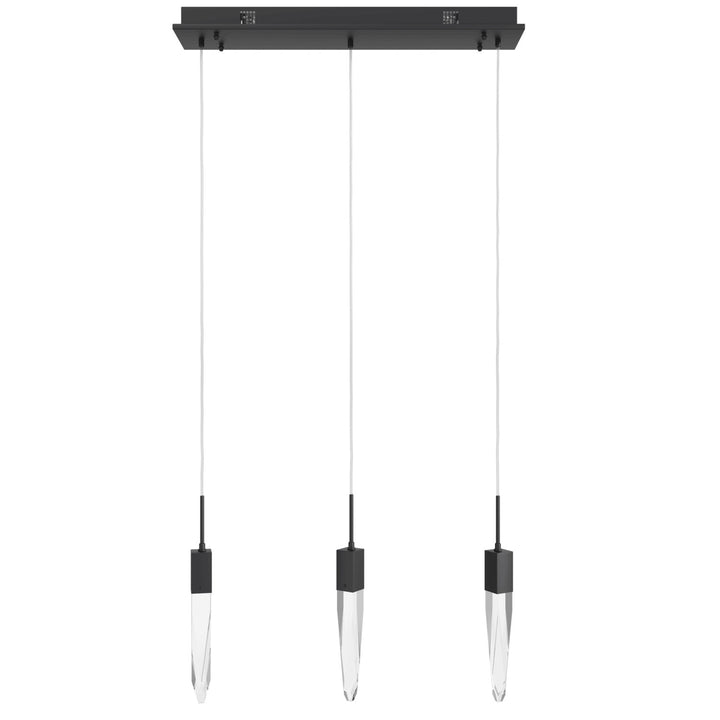 Chrome 3 Light Penant Fixture With Clear Crystal by Avenue Lighting