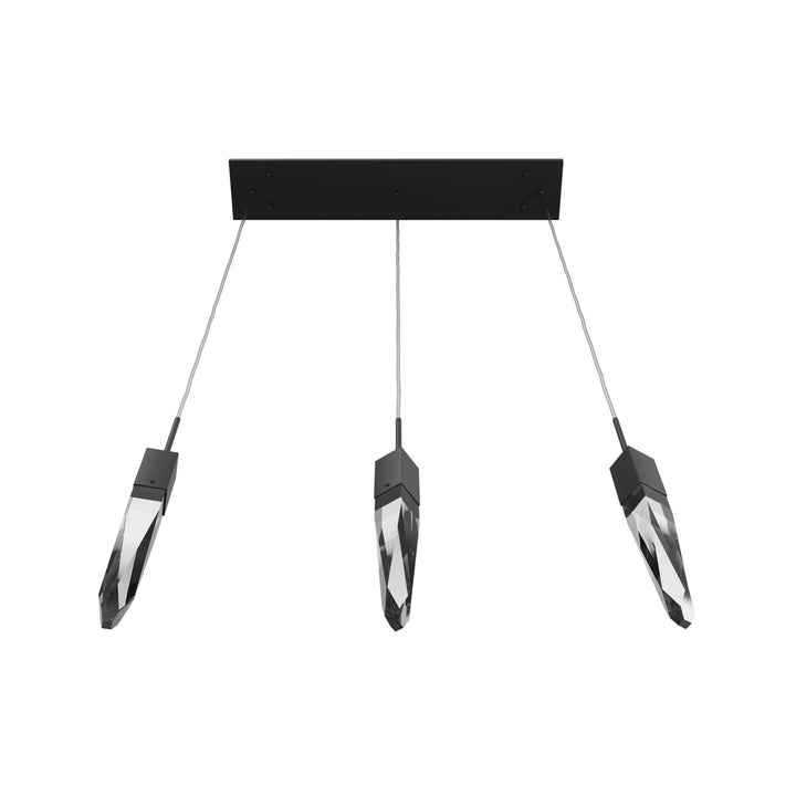 Chrome 3 Light Penant Fixture With Clear Crystal
