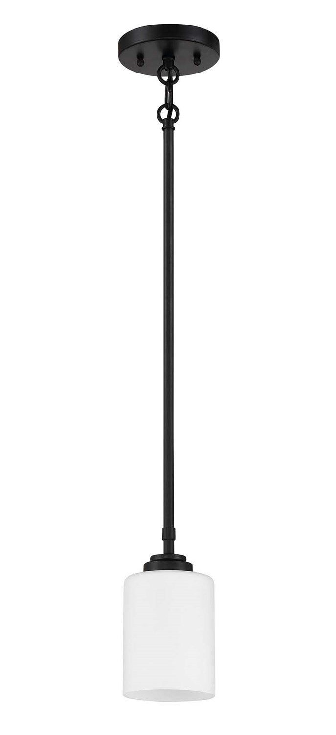 1 Light Mini Pendant in Flat Black by Craftmade