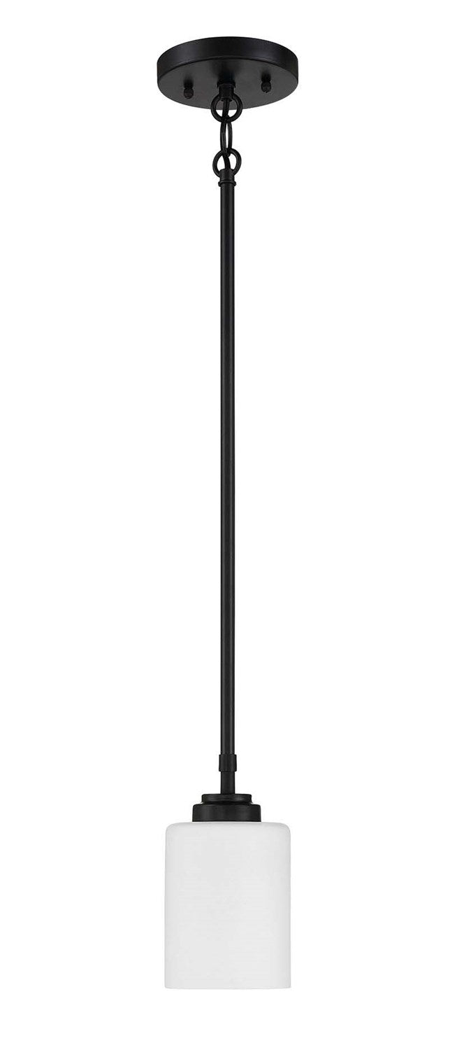 1 Light Mini Pendant in Flat Black