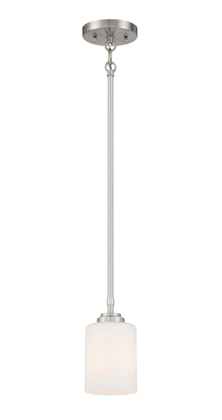 1 Light Mini Pendant in Brushed Polished Nickel