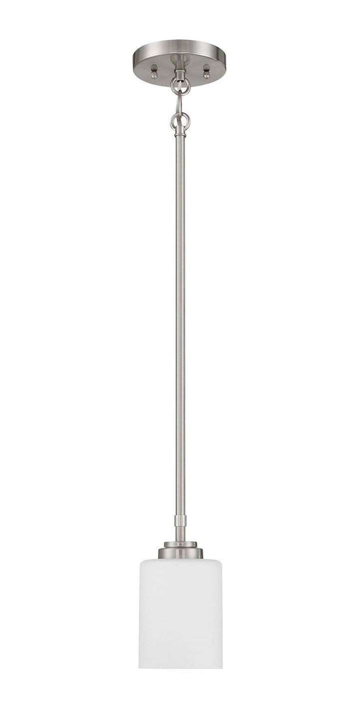 1 Light Mini Pendant in Brushed Polished Nickel