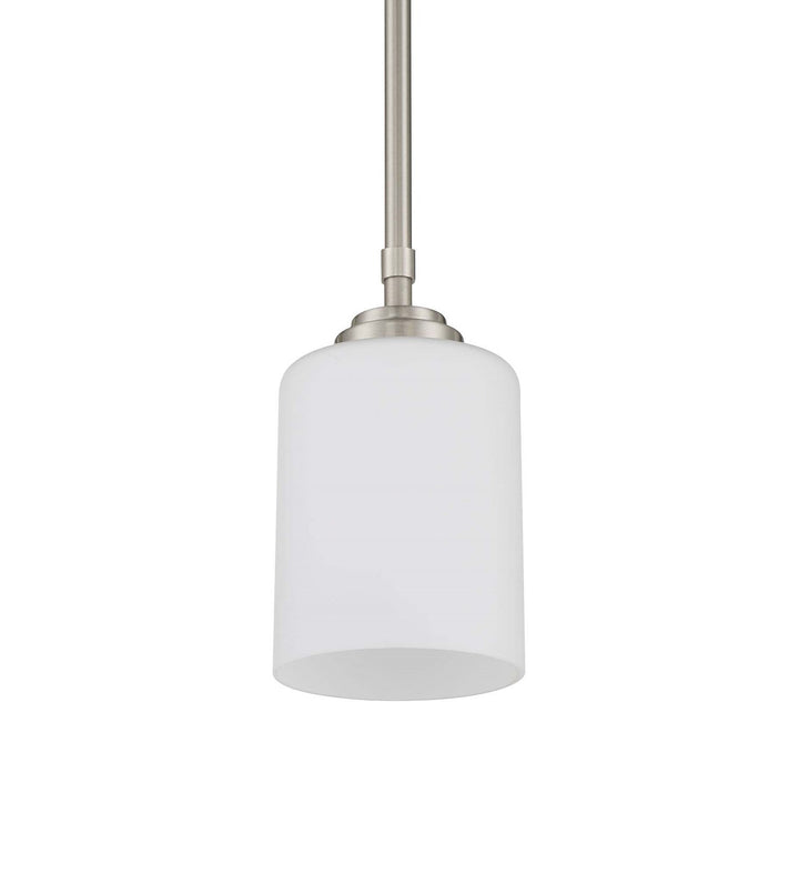 1 Light Mini Pendant in Brushed Polished Nickel