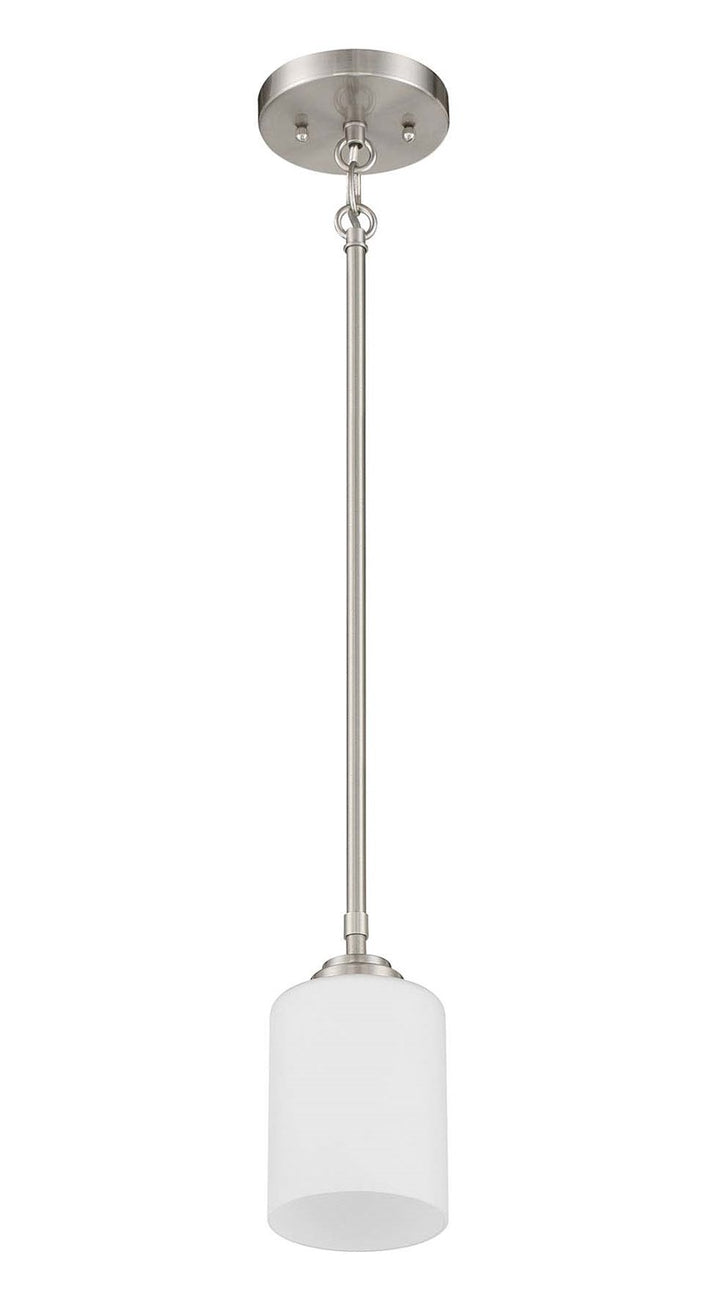 1 Light Mini Pendant in Brushed Polished Nickel