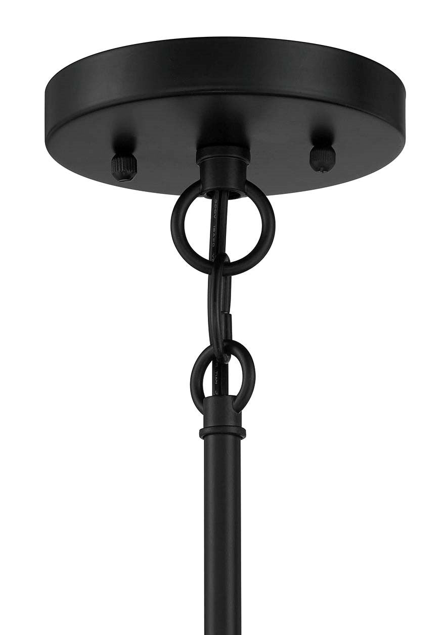 4 Light Foyer in Flat Black