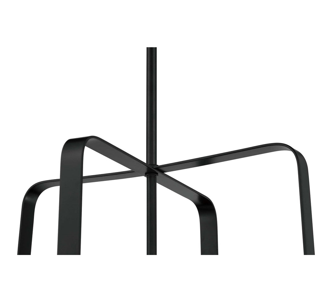 4 Light Foyer in Flat Black