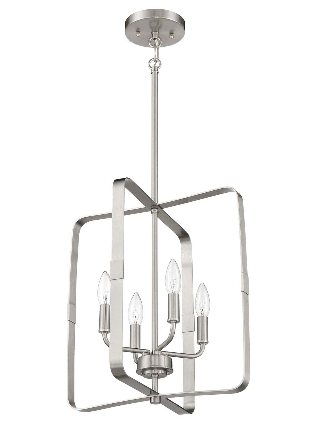 4 Light Foyer in Brushed Polished Nickel