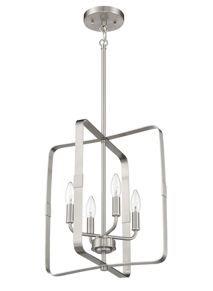 4 Light Foyer in Brushed Polished Nickel