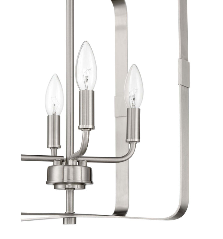 4 Light Foyer in Brushed Polished Nickel